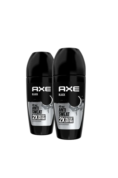 Axe Erkek Roll On Deodorant Black 48 Saat Etkileyici Koku 50 ml X2 - Resim 2