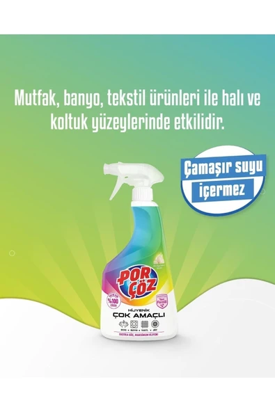 Porçöz PORÇÖZ ÇOK AMAÇLI HİJYENİK SPREY 750 ML X 2 ADET - Resim 6