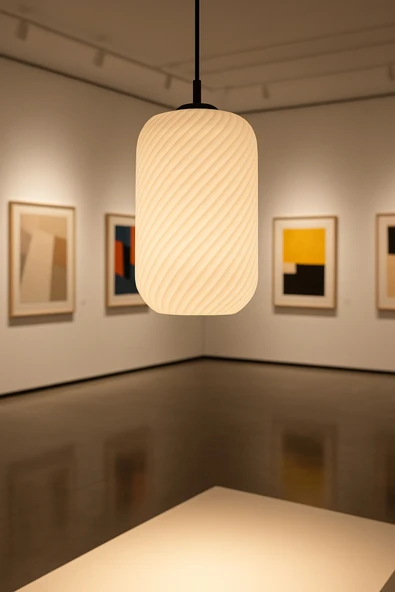 PAMUK'S DESİGN Dekoratif Avize Spiral Serisi Ev Ofis Veranda Mutfak Çap 20 Cm - Resim 6