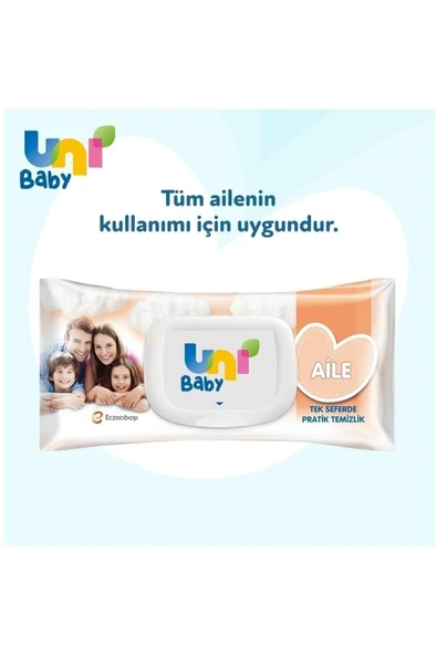 TAS ENTERPRİSE Uni Baby Aile Paket 90 Li Islak Mendil 12li 90 X 12 - Resim 2