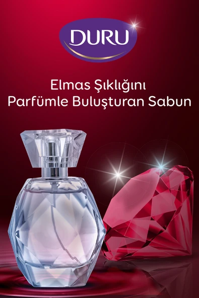 Duru Diamonds Serisi Oriental Red Diamond 16 Adet Güzellik Sabunu 4x360 gr - Resim 2