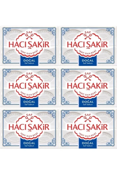 Hacı Şakir Kalıp Sabun 4'lü Doğal 600Gr. X 6 Adet - Resim 2
