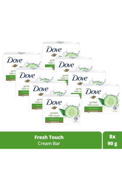 Dove Cream Bar Güzellik Sabunu Fresh Touch 100 Gr. X 8 Adet ürün görseli