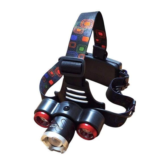 UpWay 13600 mAh Şarjlı Kafa Lambası - Odaklanabilir Mercekli Kafa Feneri ürün görseli 1