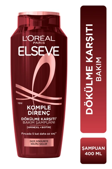 ELSEVE 3'lü L'Oréal Paris Elseve Komple Direnç Dökülme Karşıtı Bakım Şampuanı 400 ml - Resim 2