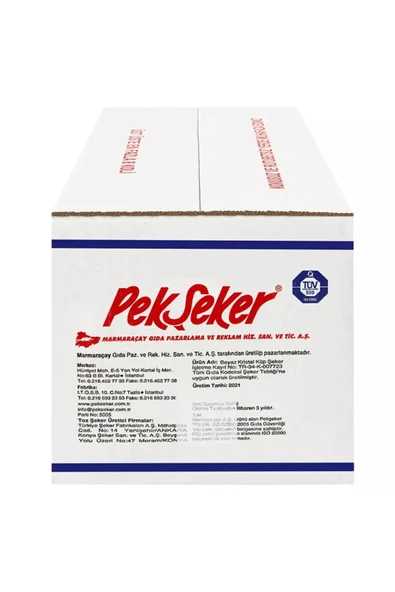 Pekşeker GÜNEN ÇAY PEKŞEKER SARGILI KÜP ŞEKER 5000GR - Resim 3