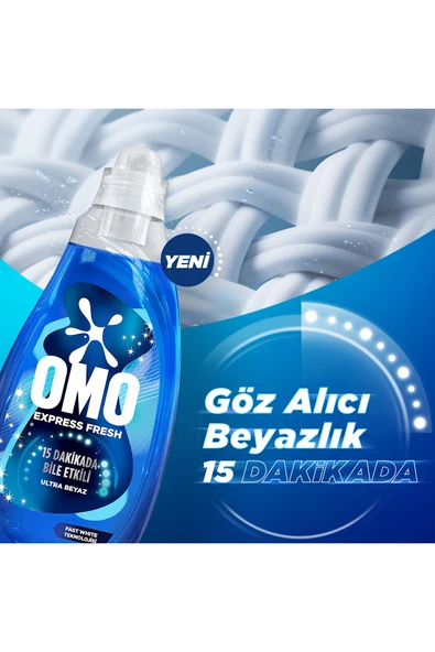 Unilever Express Fresh Ultra Beyaz Sıvı Çamaşır Deterjanı 1480 ml x1 - Resim 3