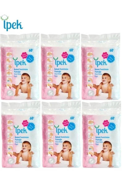 İpek Bebek Temizleme Pamuğu 360 Adet (6pk*60) ürün görseli