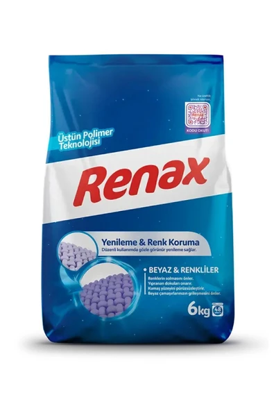 RENAX Çamaşır Makinesi Deterjanı Beyazlar Ve Renkliler 6 Kg ürün görseli