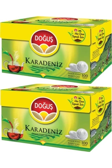 Doğuş Doğuş Karadeniz Demlik Poşet Çay 100 Adet 2 Paket ürün görseli