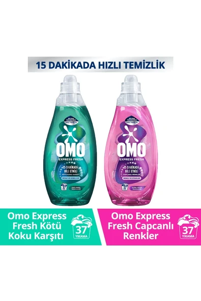 Unilever Express Fresh Kötü Koku Karşıtı Beyazlar ve Renkliler & Renkliler ve Siyahlar 2 x 1480 ml ürün görseli