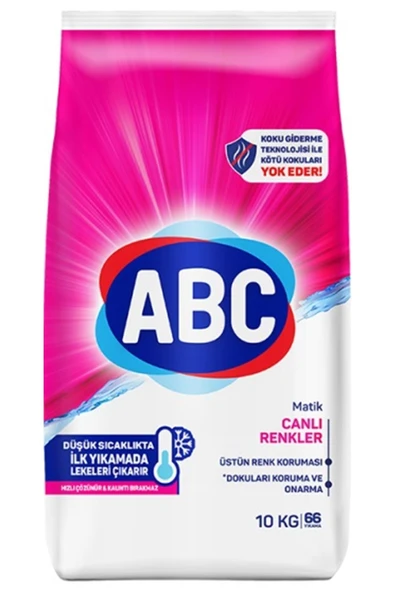 ABC Matik Toz Çamaşır Deterjanı 20kg (2PK*10KG) Karma Set Klasik & Canlı Renkler (132 YIKAMA) - Resim 3