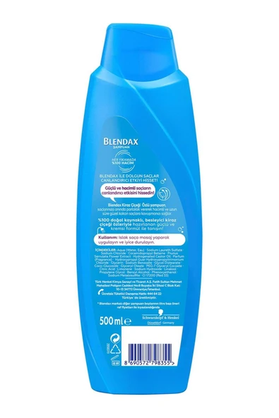 Blendax Anında Parlaklık Şampuan Kiraz Çiçeği Özlü 500 ml - Resim 3