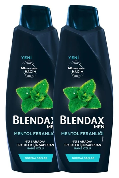 Blendax Erkekler İçin Mentollü Şampuan 2x500 ml – Ferah Temizlik, Kepek Önleyici - Resim 2