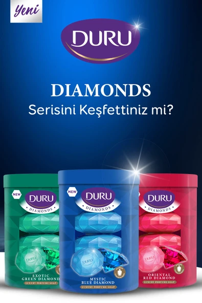 Duru Diamonds Serisi Mystic Blue Diamond 16 Adet Güzellik Sabunu 4x360 gr - Resim 4