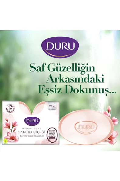 Duru Hydro Pure Aloevera 270 gr 2 Adet Hydro Pure Aloevera Sakura 2 Adet - Resim 3