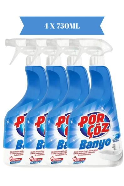 Porçöz Banyo Temizleyici Sprey Porçöz 750 ml X 4 ürün görseli