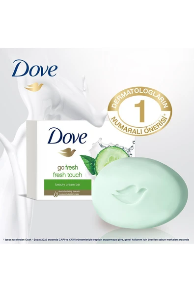 Dove Cream Bar Güzellik Sabunu Fresh Touch 100 Gr. X 8 Adet - Resim 3