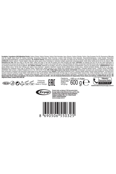 Duru İlk Hasat Doğal Zeytinyağı İçerikli Saç ve Vücut Sabunu 16 Adet Sabun 4x150 GR - Resim 5