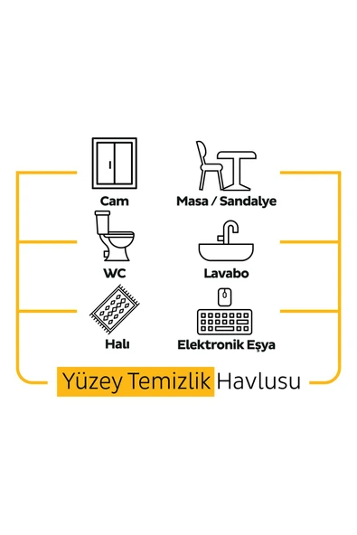 Sleepy Easy Clean Arap Sabunu Katkılı Yüzey Temizlik Havlusu&Mendili 100 Yaprak - Resim 5