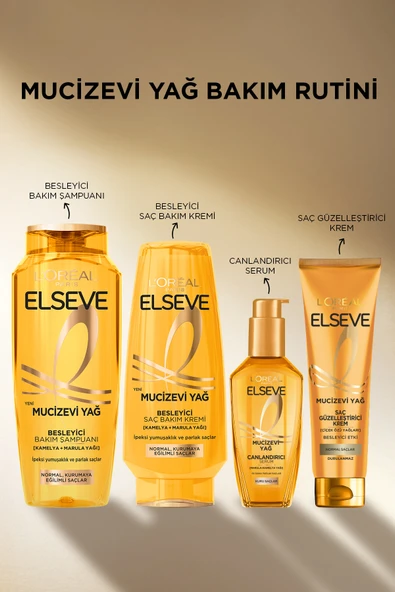 ELSEVE Mucizevi Yağ Bakım Şampuan 400ml & Saç Kremi 250ml & Yıpranmış Saçlar Için Saç Bakım Yağı - Resim 8
