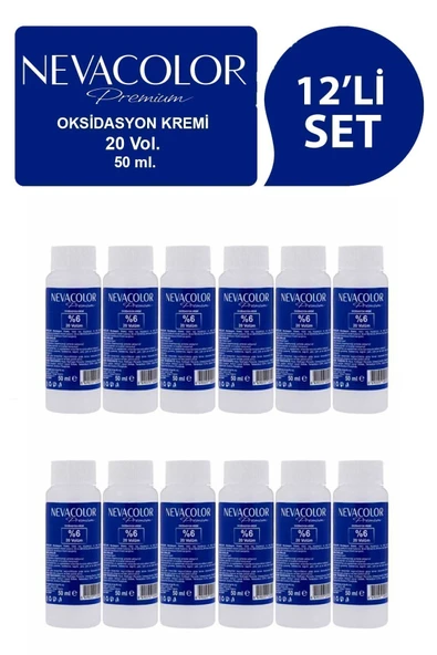 Nevacolor Premium Nevacolor Oksidasyon Kremi %6 20v 50 ml 12'li Set - Resim 2