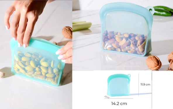 Le Murano Sheer Ayakta Durabilen Kilitli Saklama Çantası 300 Ml Lm0003/24 - Resim 3