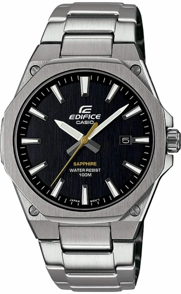 Casio EFR-S108D-1AVUDF Edifice Quartz Çelik Gri Siyah Kadran 40 mm Erkek Kol Saati ürün görseli 1