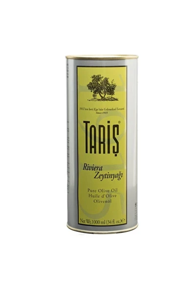 Tariş Riviera Zeytinyağı 1 Lt. Teneke ürün görseli