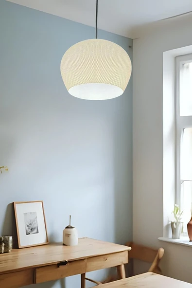 PAMUK'S DESİGN Modern Lüks Tombul Avize Serisi Çevre Dostu Mutfak Yatak Odası Sarkıt 27 cm - Resim 3