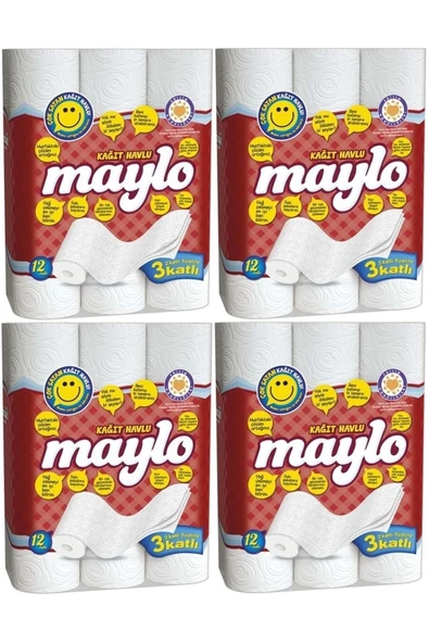 Maylo Süper Kağıt Havlu 3 Katlı 48 Li Set (4PK*12) ürün görseli
