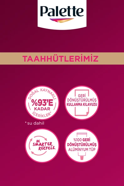 Palette Deluxe 5-60 Sıcak Çikolata Zengin Yağ Bakımı Kit Saç Boyası Bakım Maskesi - Resim 8