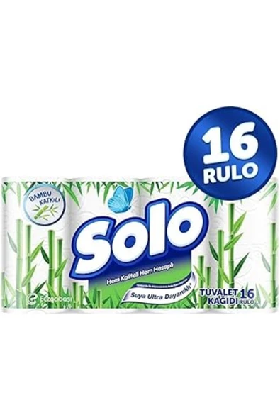 Pazarcan Solo Tuvalet Kağıdı Bambu Katkılı 16'lı ürün görseli