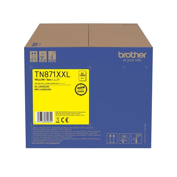 <![CDATA[BROTHER TN871XXLY 12.000 Sayfa Sarı Toner]]> ürün görseli