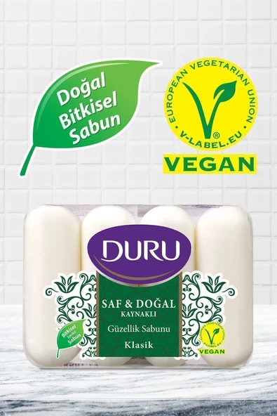 Duru Saf & Doğal Kaynaklı Klasik 16 Adet Güzellik Sabunu 4x280gr - Resim 2