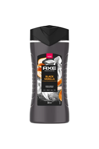 Axe Premium Collection Duş Jeli Black Vanilla 3 In 1 Vücut Saç Yüz 300 Ml - Resim 2