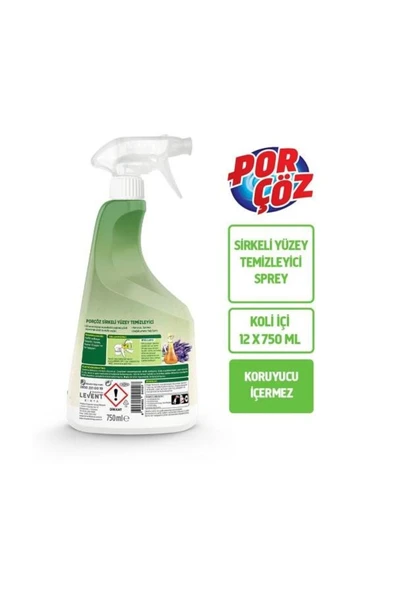 Porçöz Sirkeli Yüzel Temizleyici 750 Ml. - Resim 2