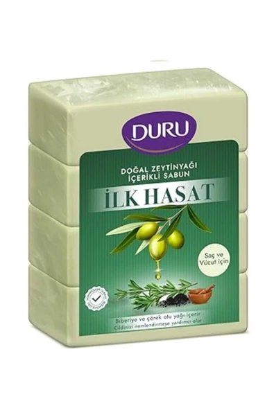 Duru Doğal Zeytinyağı Özlü Katı Sabun – Saç ve Vücut İçin Uygun & Bitkisel Formül - Resim 2