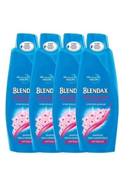 Blendax Anında Parlaklık ve Yumuşaklık Kiraz Çiçeği Özlü 500 ml x4 Şampuan Seti ürün görseli