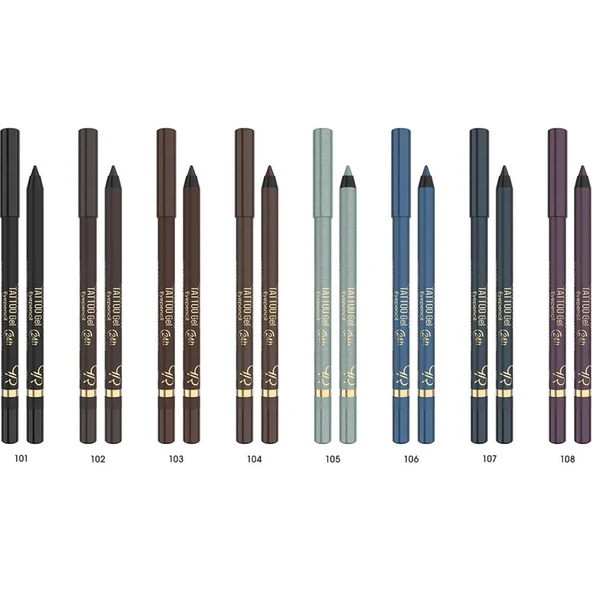 Tattoo Gel Eye Pencil Waterproof No: 107 - Suya Dayanıklı Jel Göz Kalemi - 8691190512309 - Resim 5