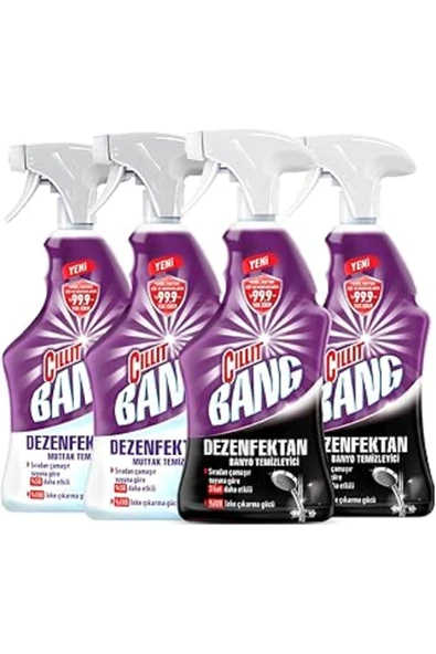 Siloin Cillit Bang Banyo Ve Mutfak Temizleyici Dezenfektan Sprey Set X 2 (4 SPREY) ürün görseli