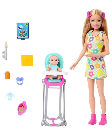 Barbie Skipper Bebek Bakıcısı Oyun Seti HTK35 - Resim 2