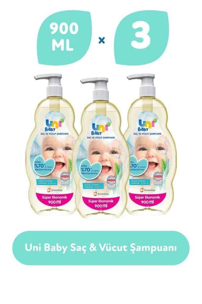 Uni UNİ BABY ŞAMPUAN 900 ML X3 ürün görseli