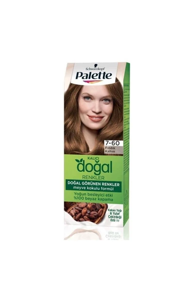Palette Kalıcı Doğal Renkler  7-60 Fındık Kahve Goji Berry Özü Saç Boyası ürün görseli