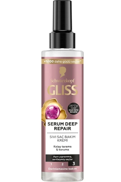 Gliss Sıvı Saç Kremi Serum Deep Repair 200ml - Resim 2