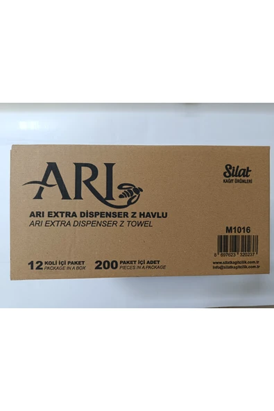 ARI Extra Z Katlı Dispenser Havlu 200 Yaprak 12'li - Resim 2