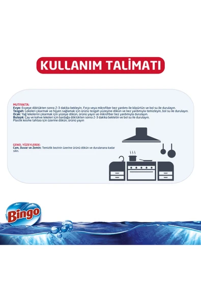 Bingo Oksijenli Çamaşır Suyu Okaliptüs 750 ml x 4 adet - Resim 3