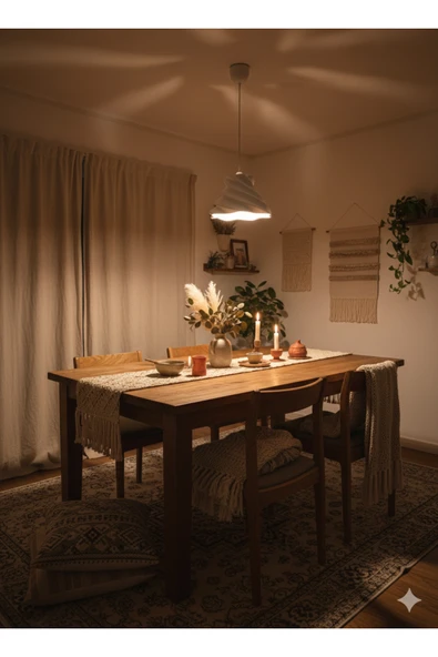 PAMUK'S DESİGN Modern Stroom Beton Dokulu Dekoratif Sarkıt Avize - Resim 4