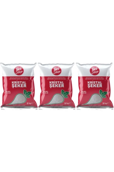 Türk Şeker Toz Şeker 15kg (3pk*5kg) ürün görseli