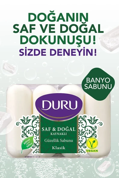 Duru Saf & Doğal Kaynaklı Klasik 16 Adet Güzellik Sabunu 4x280gr - Resim 4